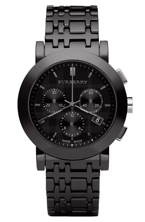 burberry large ceramic chronograph|Burberry watch clearance.